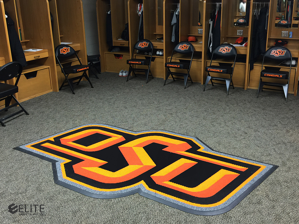 Oklahoma State University women's softball locker room